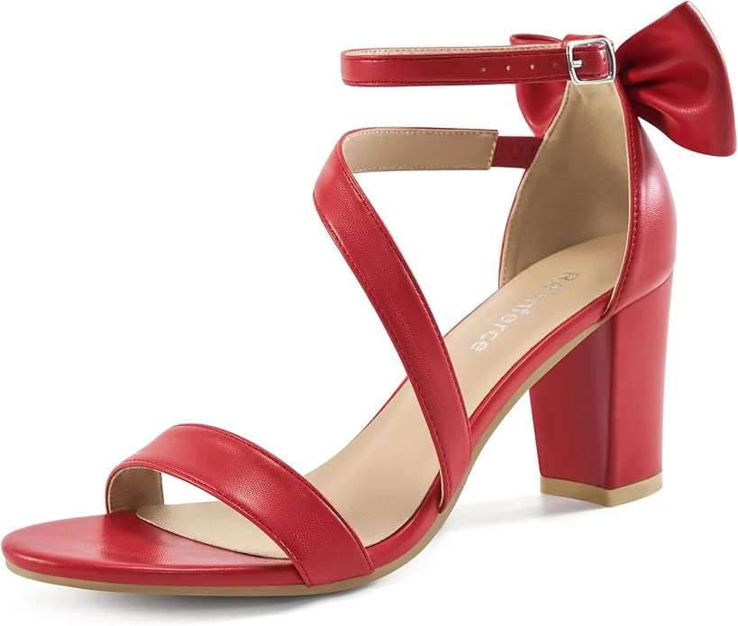 Red heels product shot before AI modeling