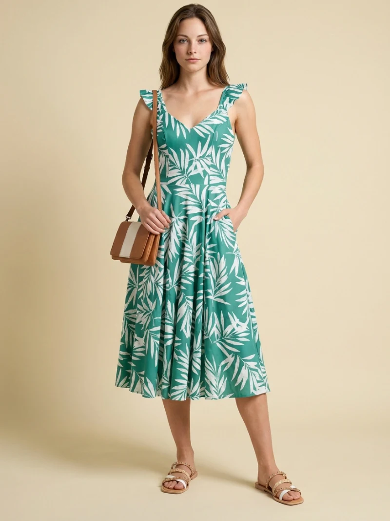 AI-generated fashion photography model wearing apparel